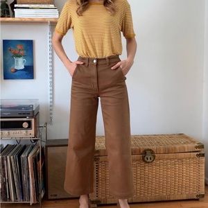 Everlane brown size 4 high waisted crop flare